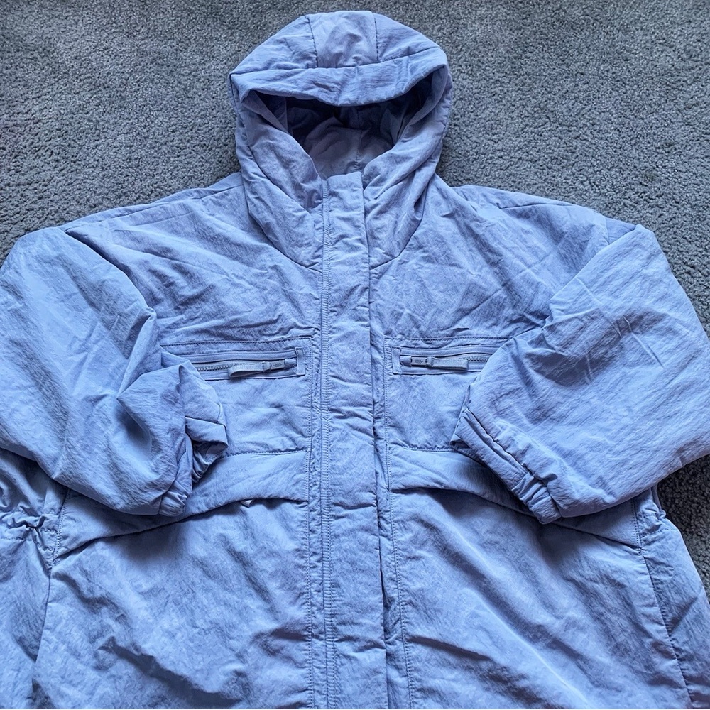 FP Movement by Free People Light Blue Hooded Jacket Size M